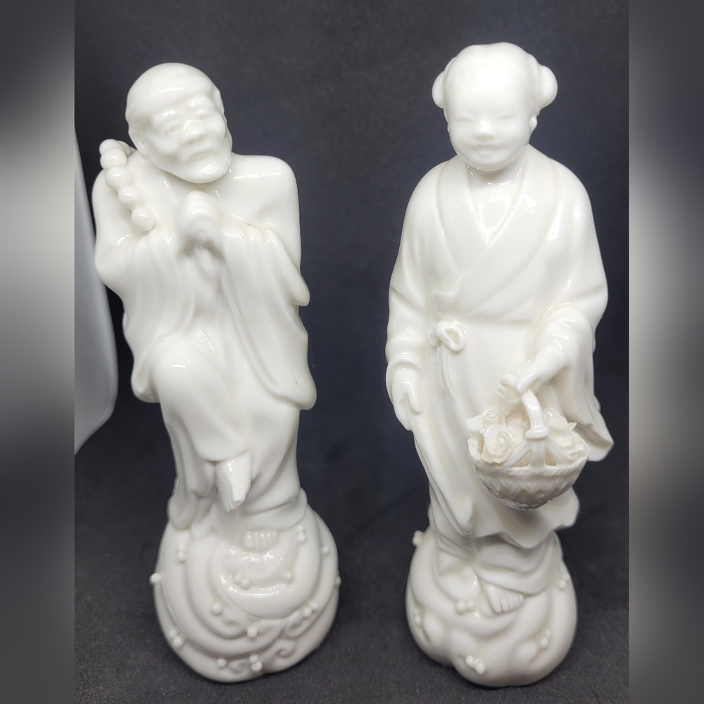 Antique Asian decor, home decor, guan, Geisha, porcelain figurine, oriental deco